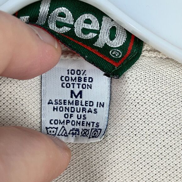 Vintage Jeep Shirt Mens M 90s Polo Tech‎ 101 4x4 Crawling Overlanding Wrangler - Picture 5 of 8